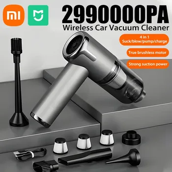 샤오미 MIJIA 2990000pa 4 in 1 자동차 진공 청소기, 강력한 청소 기계, 가전 제품 청소, 무선 휴대용 진공 청소 