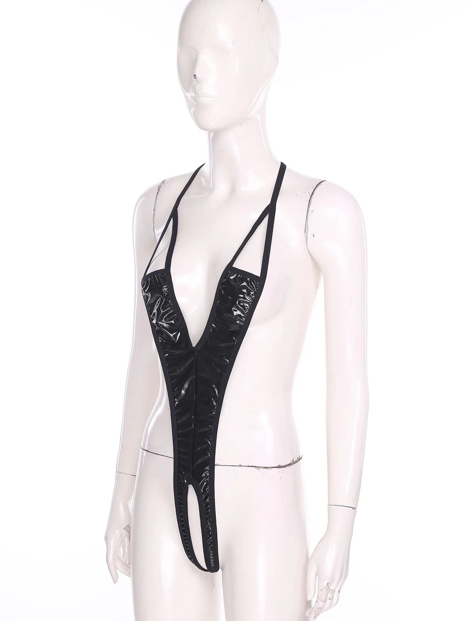 ملابس داخلية نسائية مونوكيني مغري ملابس نوم تغطية صغيرة على شكل حرف T من الخلف برباط معدني ملابس نوم جذابة للزوجين