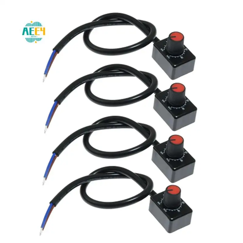 

AEE4-DC 0/1-10V Knob LED Dimmer,Low Voltage Passive Dimmer PWM Dimming For 0-10V Or 1-10V Dimmable Electronic LED Driver 4Pcs