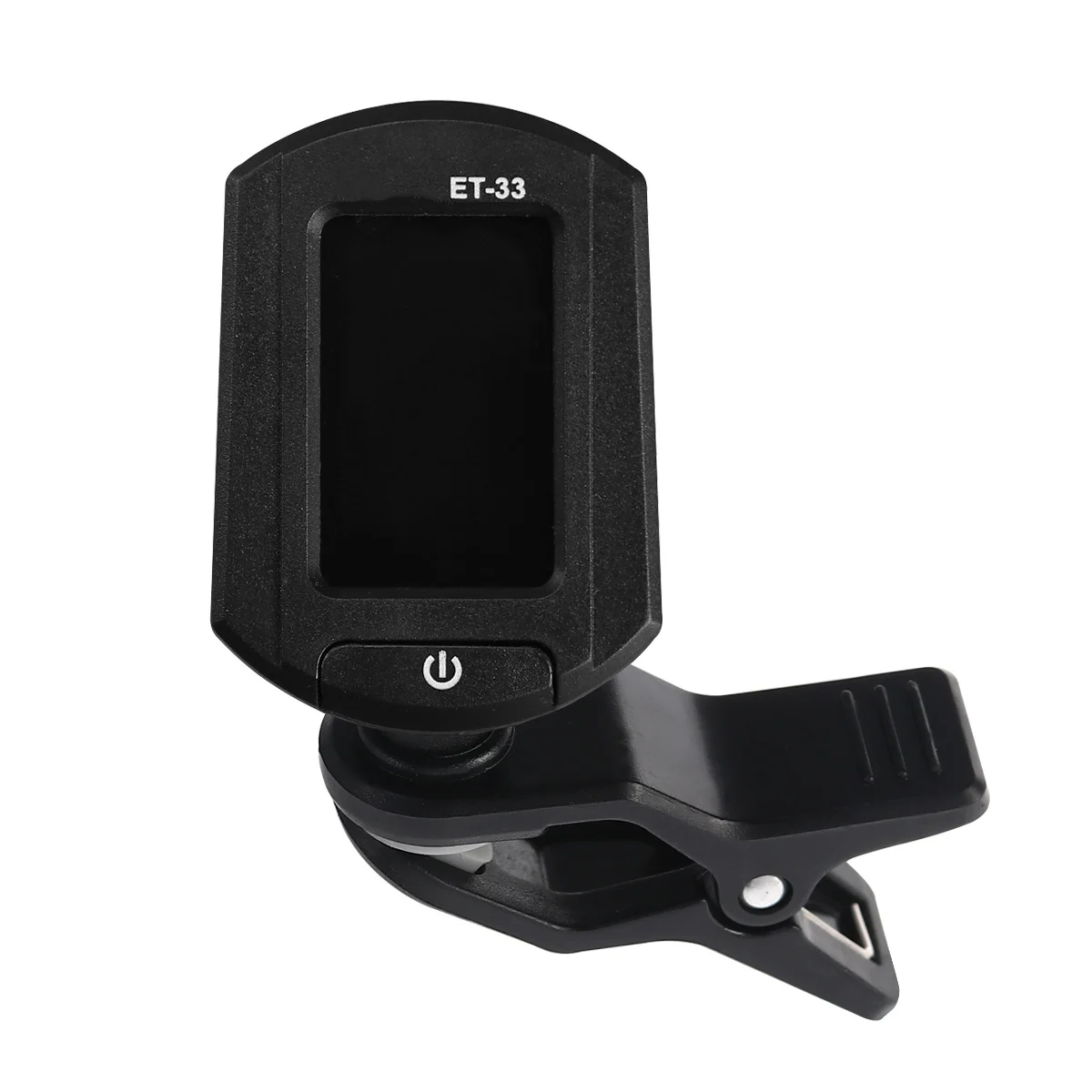 Eno Et-33 كليب على موالف الغيتار الأسود الرقمية Lcd ضبط جهاز ل باس الكمان القيثارة 360 °   اهتزاز قابل للدوران #1