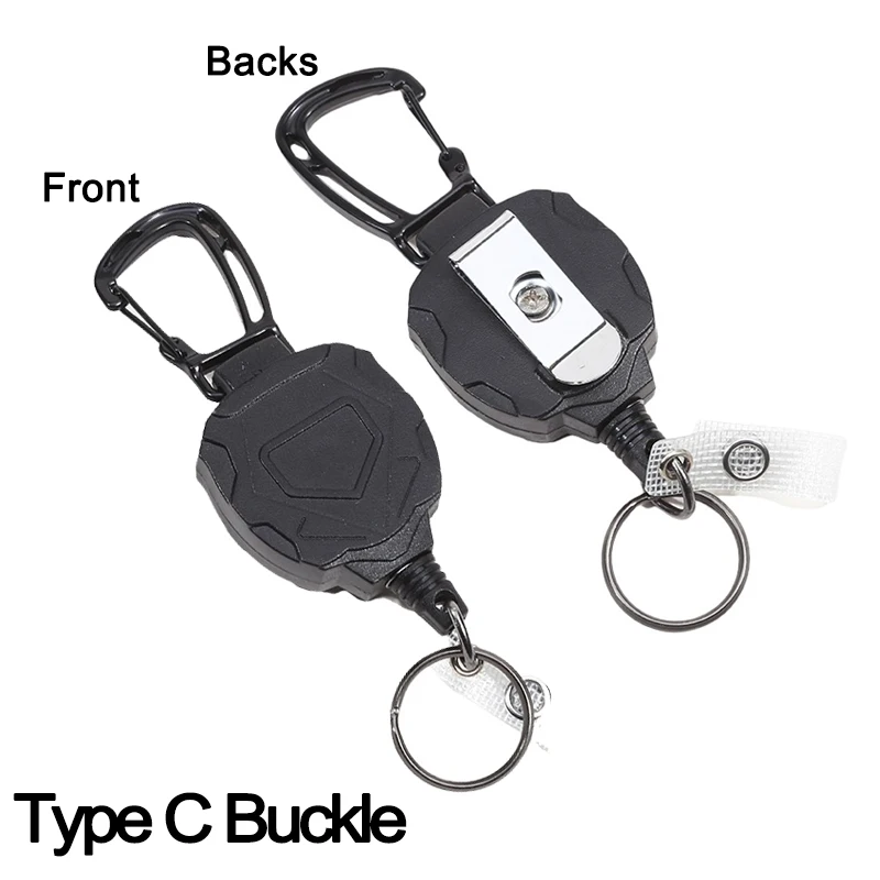 Abzeichenrolle Clip Kreditkartenhülle Ausziehbarer Ausweishalter Ausweisclip Heavy Duty ID-Halter-3 Style Bus Card Cover Case – Detail 6