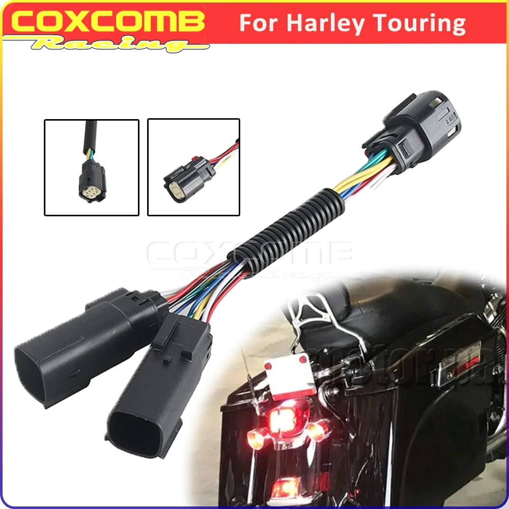 LED Taillight Wire Extension Connector Motorcycle Splitter Hardness For Harley Road King Special FLHRXS Road Glide FLTRX FLTRXS