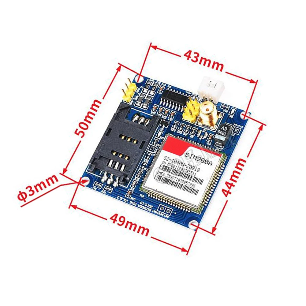 SIM900A MINI V4.0 комплект беспроводной модуль расширения GSM GPRS плата Sim900 антенна протестирована для Arduino