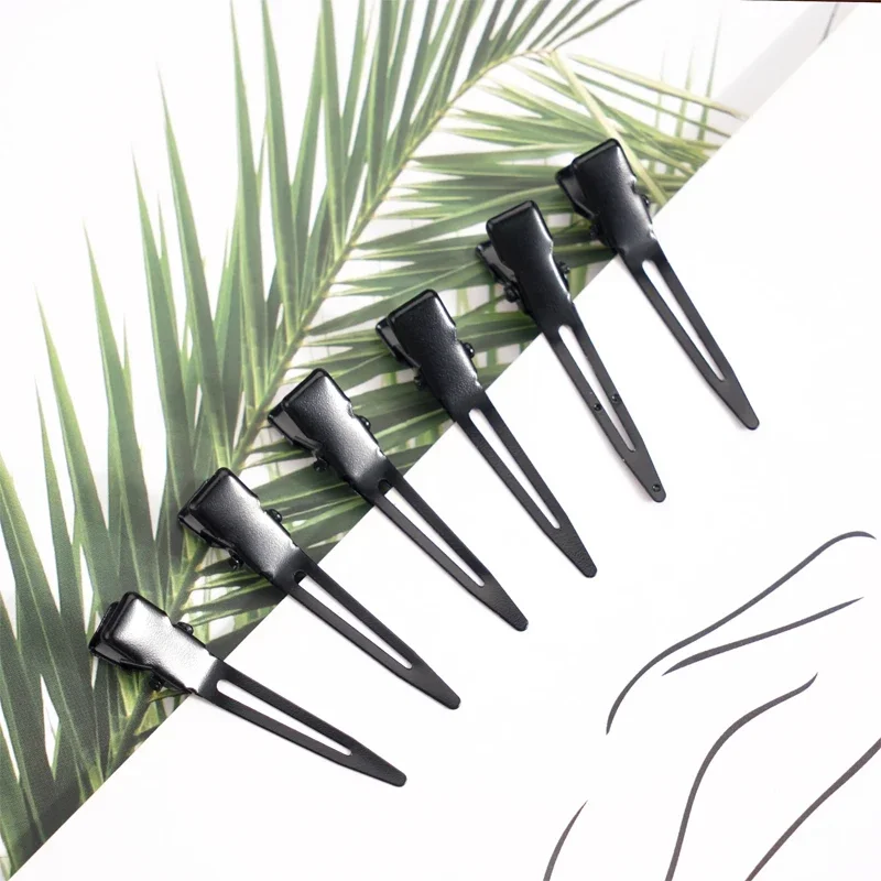 10 Stück Schwarze Entenschnabel-Haarklammern Rutschfeste Alligator-Haarklammern Friseur-Salon-Styling Haarfärbe-Zubehör – Detail 2