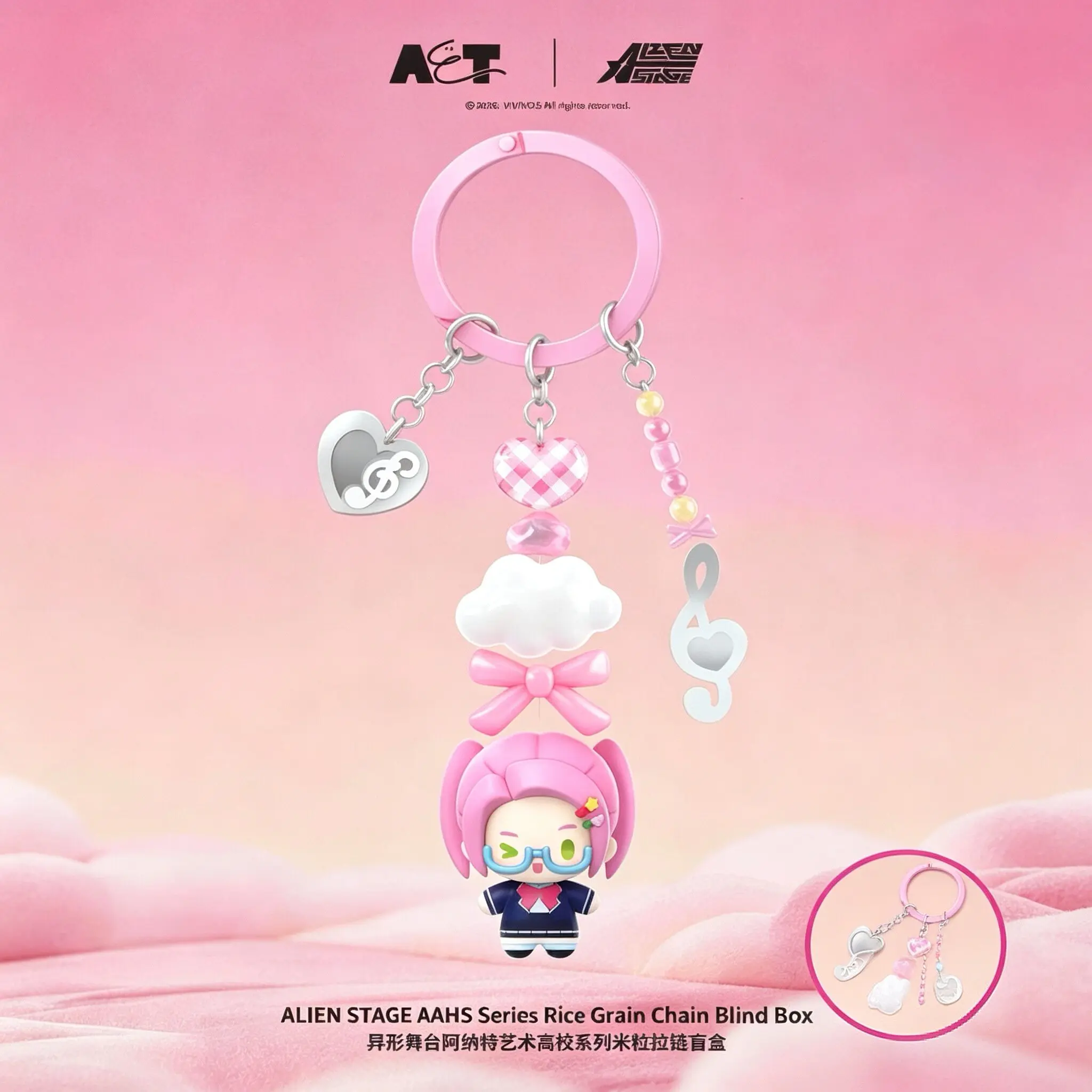 New Genuine Manyu Fan Alien Stage Anart Art High School Series Miki Pendant Keychain Blind Box Birthday Gifts Fans Trendy Toy view 5