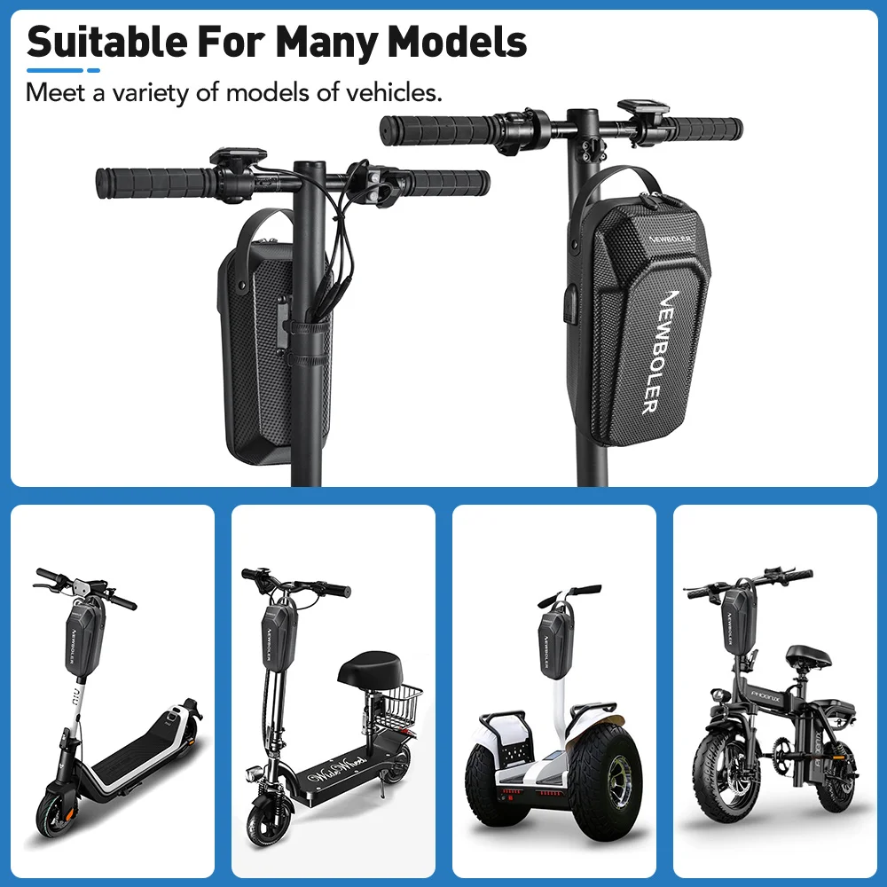 NEWBOLER Electric Scooter Front Bag Handle With USB Port Waterproof Quick Release 3L/5L EVA Large Capacity Universal Scooter image 5