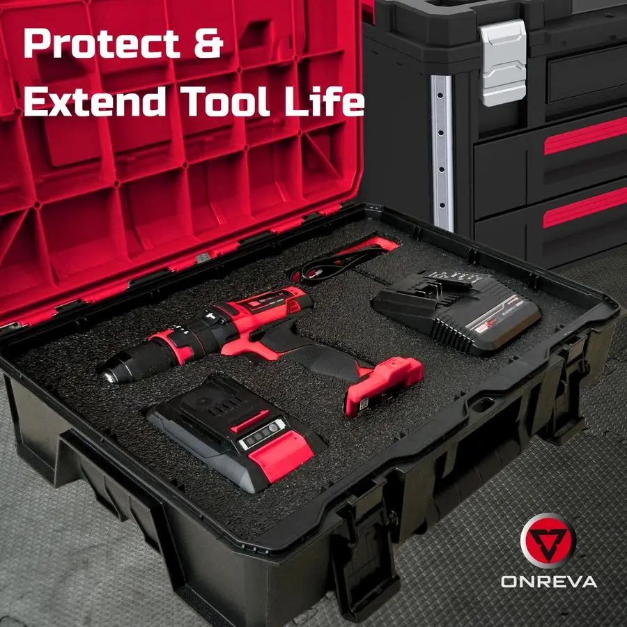 Tool Box Foam 2Pack 32x26x2 inch, Foam Inserts for Cases, Polyethylene Storage Sheets for Toolbox Hard Case, Tool Shadow Insert,