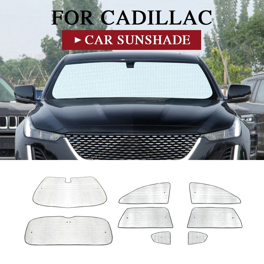 

For Cadillac CT4 CT5 CT6 XT4 XT5 XT6 Car Sun Shade Windshield Side Windows UV Reflector Sun Visor Auto Accessories One Set