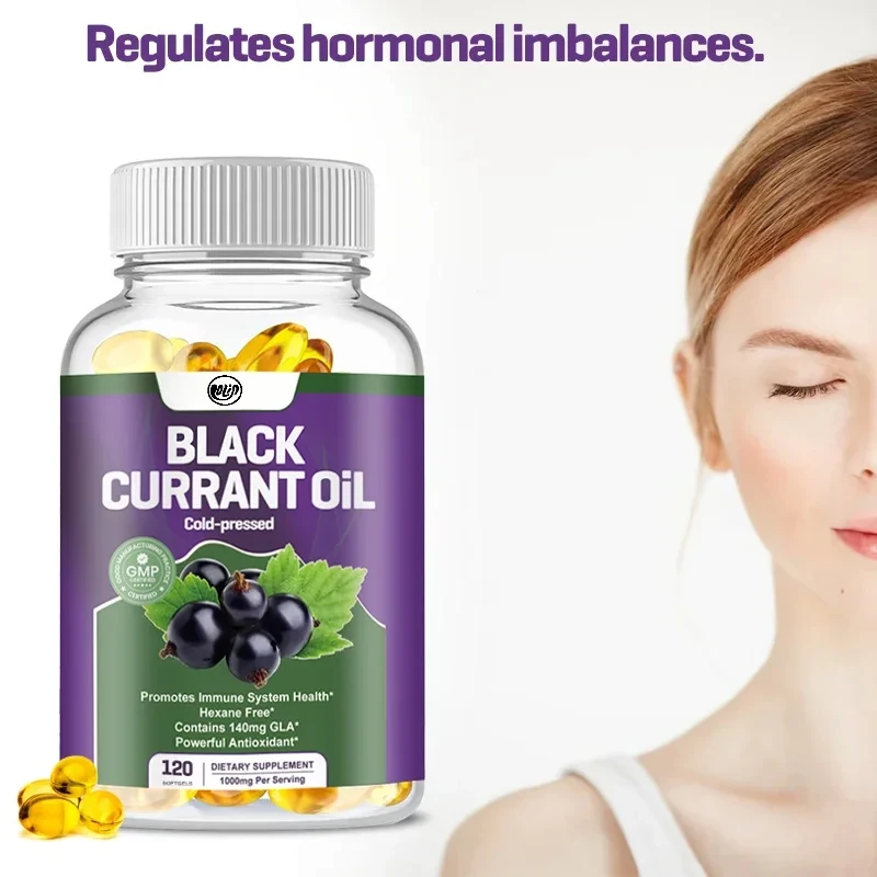 Schwarzes Johannisbeeröl – Unterstützt die Gesundheit von Haaren und Haut, stärkt die Immunität und das Antioxidans