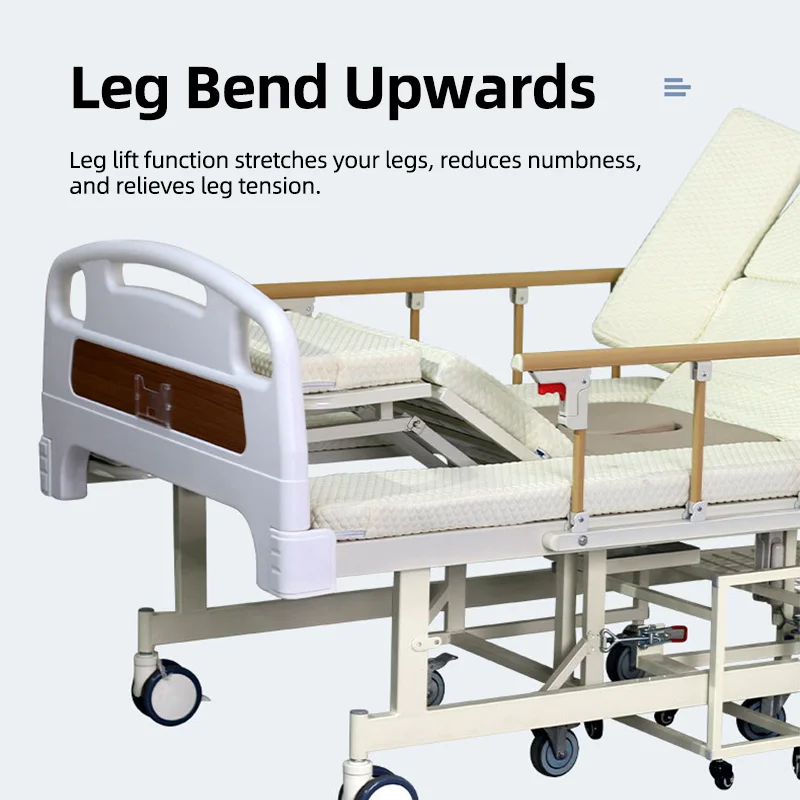 سرير التمريض مع كرسي متحرك معدات طبية منزلية للعناية بالمعاقين كرسي متحرك محمول سرير العناية بالمنزل #3