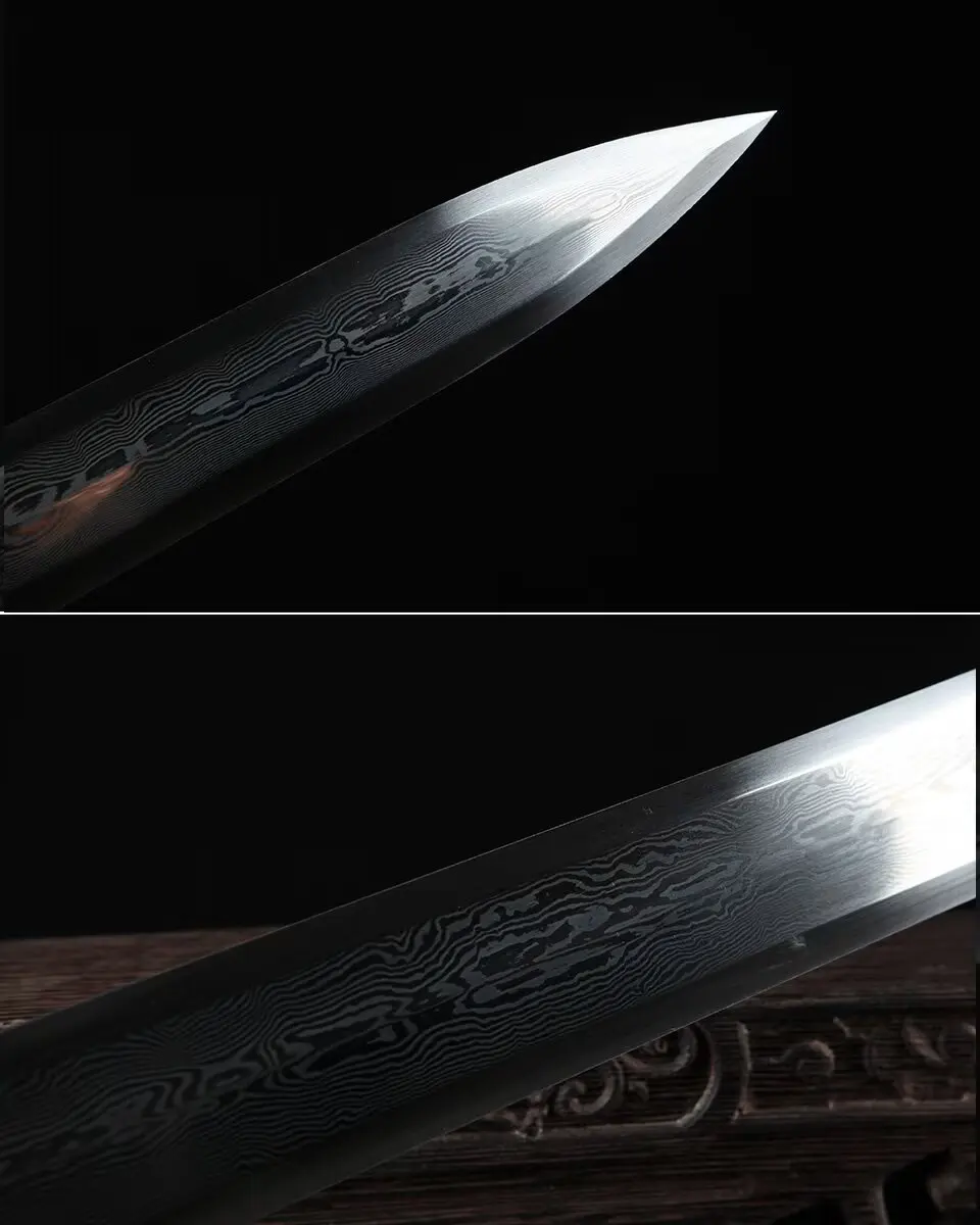 82.5cm Middle Ages Chinese Kung Fu Martial Arts Samurai Sword Damascus Steel True sharp katana Gift from the Ninja Knight battle