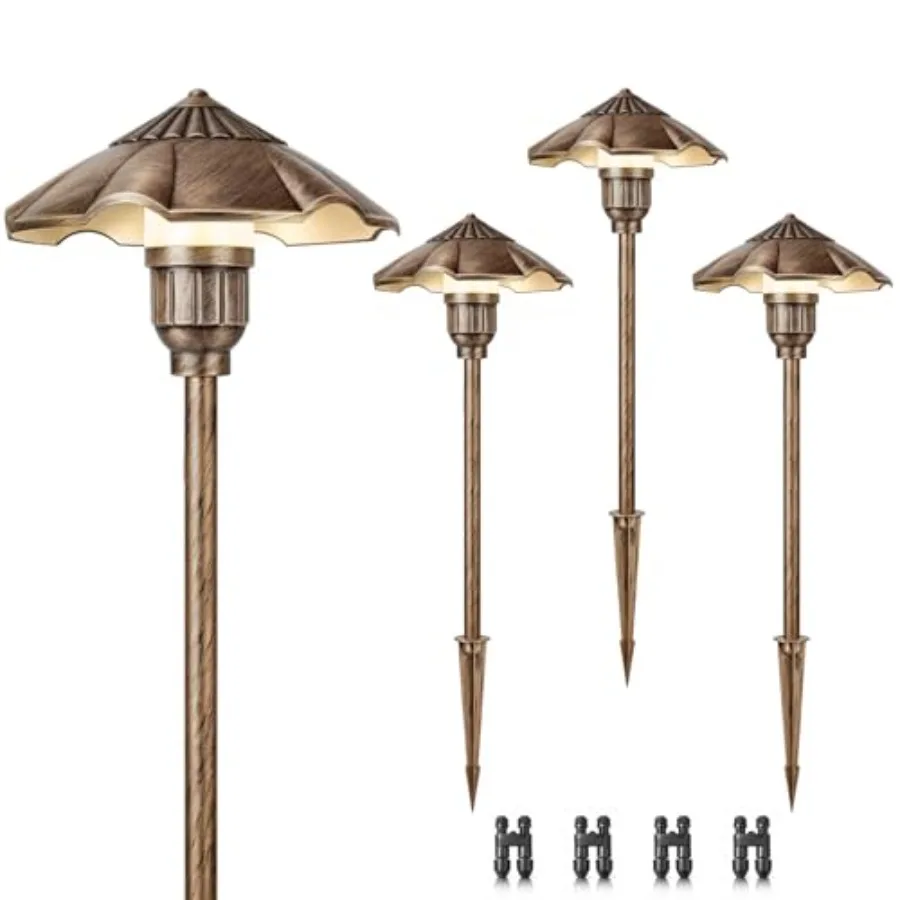 

Low Voltage Landscape Lights, 5W 2900K Pathway Light, 12-24V AC/DC IP65 Waterproof Aluminum Wired Yard Light, Outdoor Path Ligh