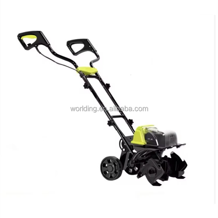 Dual Battery Powered Small Rotary Tiller Soil Plow Multifunctional Weed Killer Horticultural Tiller Gear Core