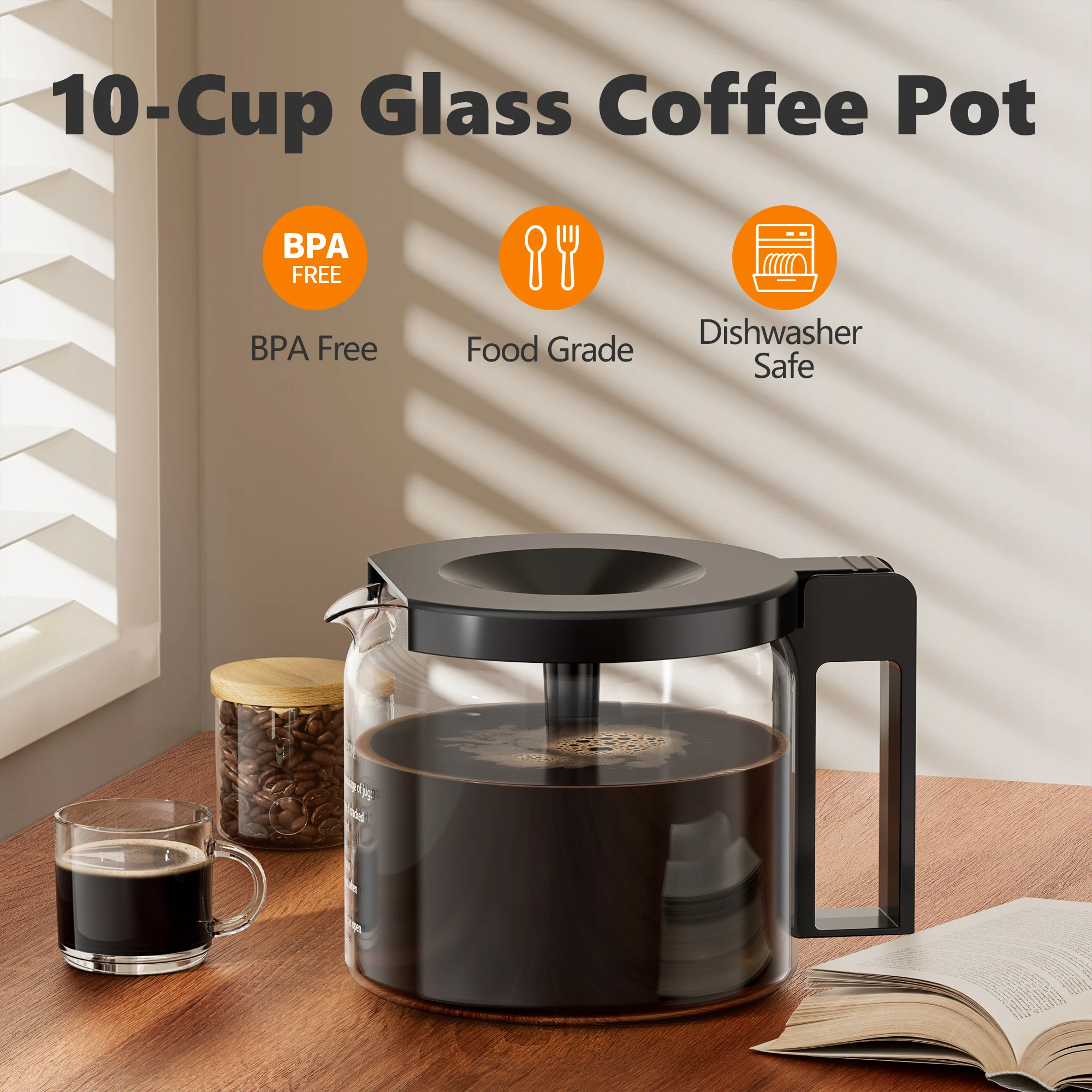 For Moccamaster KBG, KBGV & CDG KBG Brewers Coffee Machine Glass Replacement Pot  Parts Replacement Coffee maker Accessories
