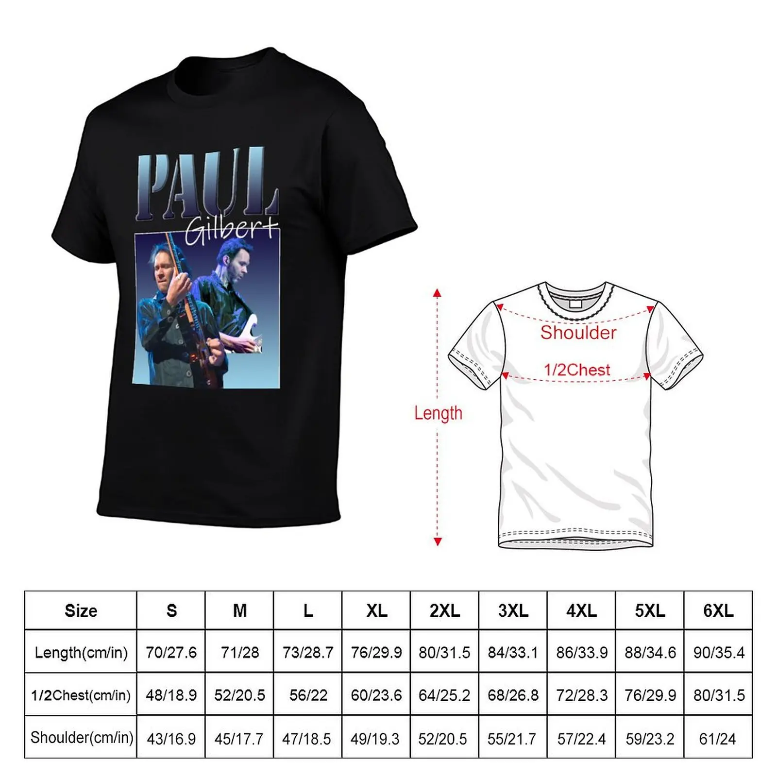 Paul Gilbert Classic T-Shirt Creative Graphic Tee Shirt