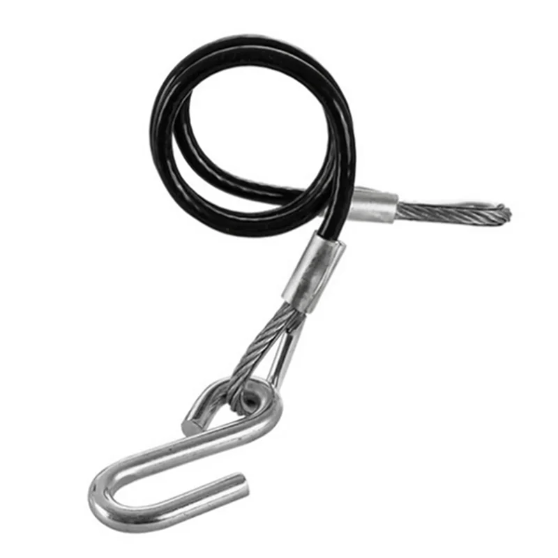 

Ac29-Trailer Safety Towing Cable With S Hook 3500Lbs Load Bearing 70CM Maximum Extension Length Spring Towing Rope For RV