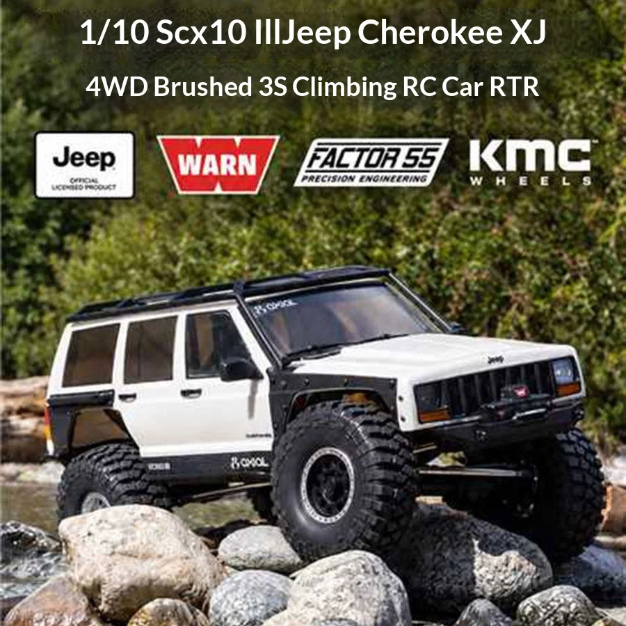 Axial 1/10 SCX10 III JEEP Cherokee XJ RC Car 4WD Brushed 3S Electric Off Road Rock Crawler RTR Remote Control Climbing Vehicle