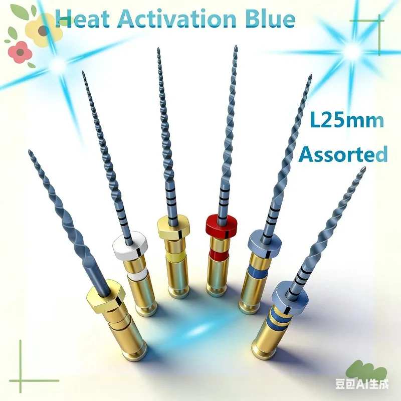 10Boxes Dental  Blue Files Nitinol Rotary Universal Engine Endodontic Anti-Fatigue Constant Needle Dentistry Root Canal Mat