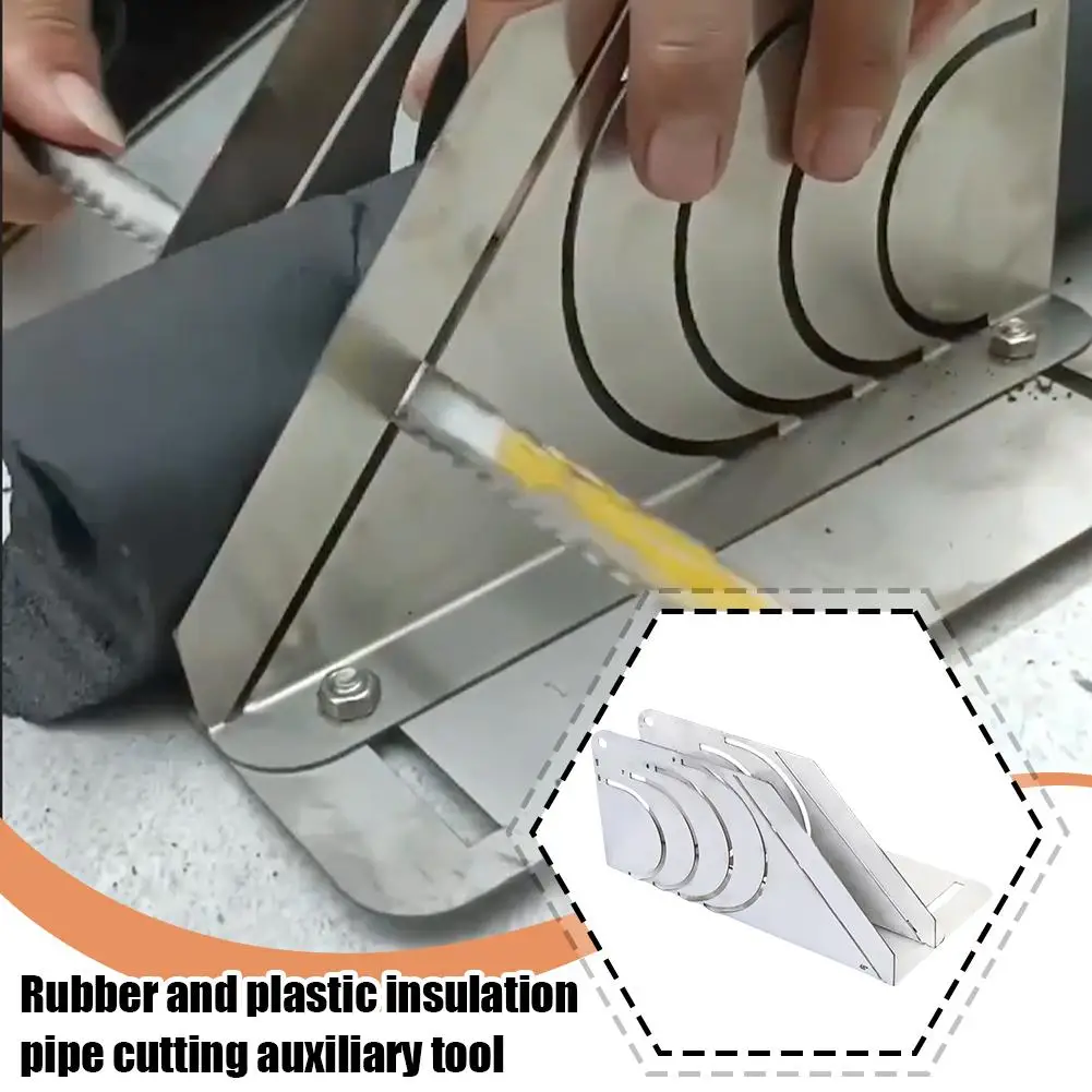 

45° Rubber Insulation Pipe Cutter Foam Pipe Cutter Tool Adjustable Insulation Cutting Fixture For Pipe Insulation S9Y9