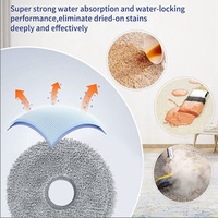 OLTRE-12PCS Mop Pads For Roborock Qrevo Master/V20/P10S Pro Robot Vacuum Cleaner Replacement Parts Microfiber Mop Cloth