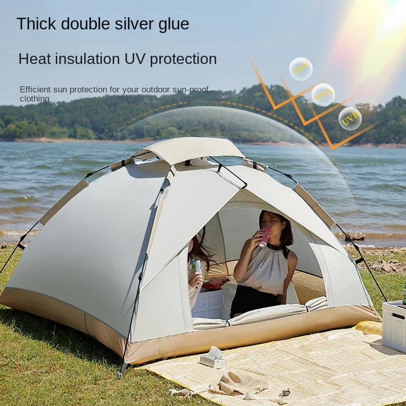 Outdoor Tent Sun-proof Wind-proof Quick-opening Household Ultra-light Waterproof Family Spring Outing Outdoor Camping Picnic