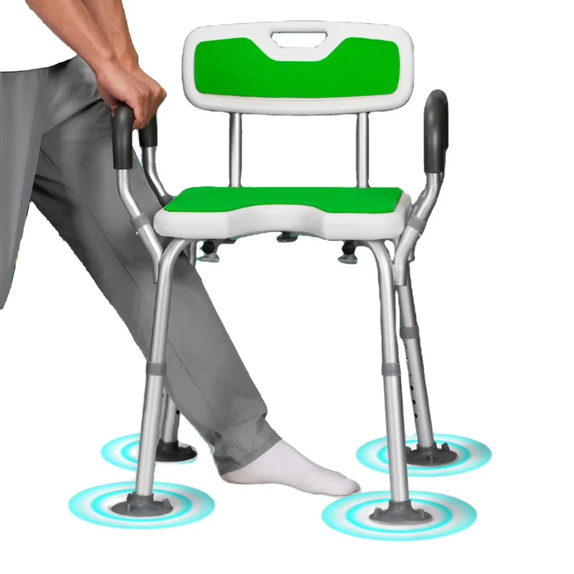 

Simplywalk Aluminum Alloy 200KG Bath Shower Chair U Type Hospital Elderly People MDR CE Certification Framework Agreement