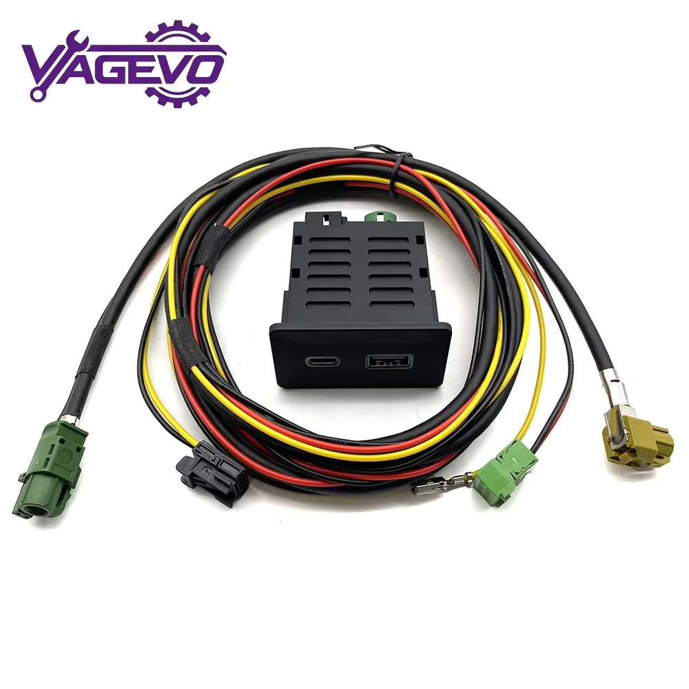 5G0035222E 5Q0035726E For Upgrade CarPlay Media USB Type-c Switch MIB2 Adapter Plug Socket CarPlay For VW Golf 7 MK7 Passat B8