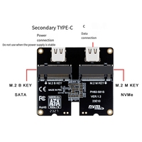 M.2 Nvme SATA SSD Enclosure Adapter Card 4TB JMS581 Type-C USB3.1 Gen2 10Gbps HDD Enclosure Expansion Adapter Card Easy To Use