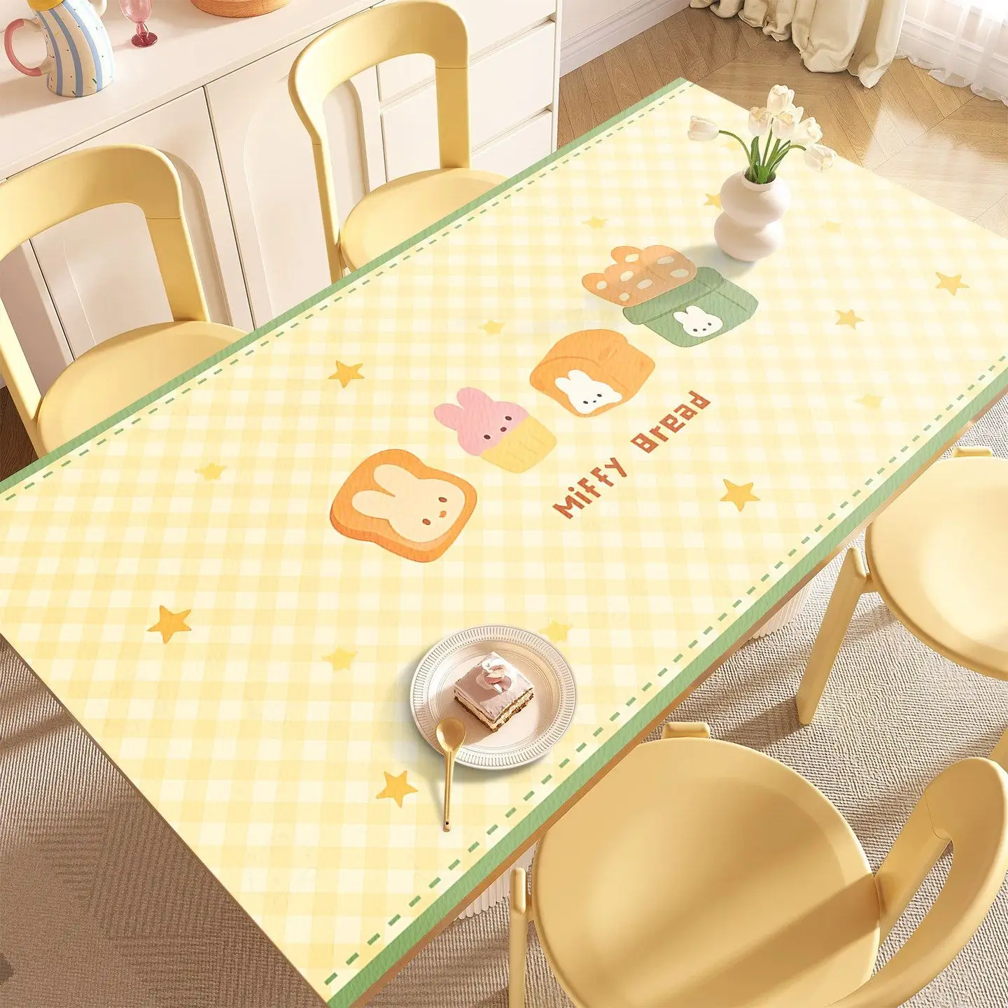 Cartoon Kawaii New Style Table Mat No Peculiar Smell Wipeable and Washable Heat Insulation Wear-resistant Protective Pad Miffy