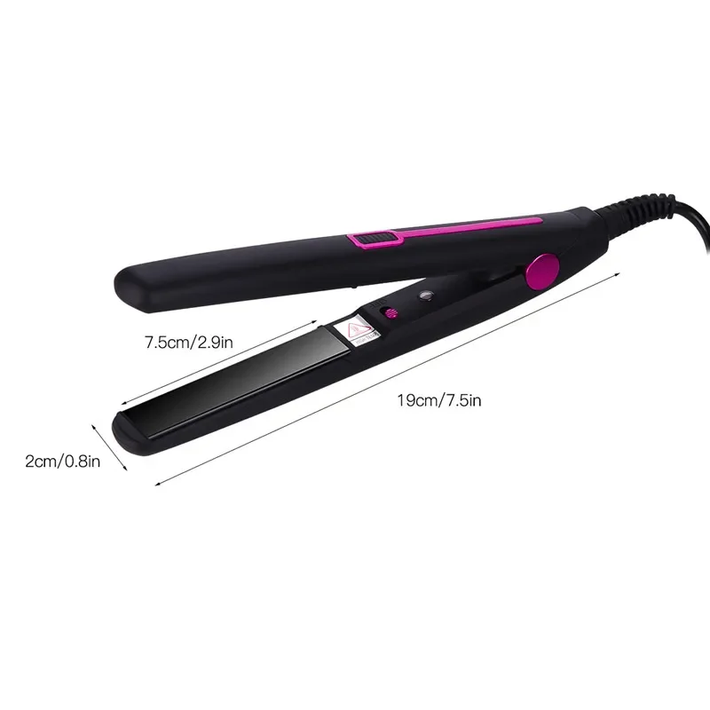Mini Professional Hair Curler Straightener 2 in 1 Straightening Flat Iron Household Women Curling Tong Hairdressing Styling Tool