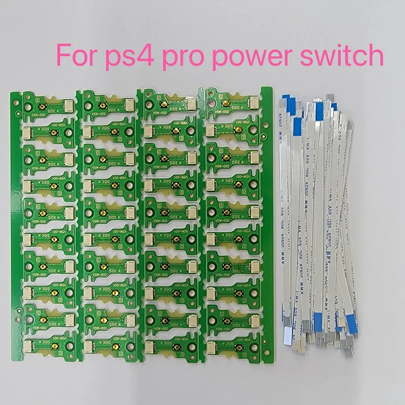 

10board + 10flex for PS4 Pro Joystick Controller Power Switch Board VSW-001 VSW-002 with Flex Cable