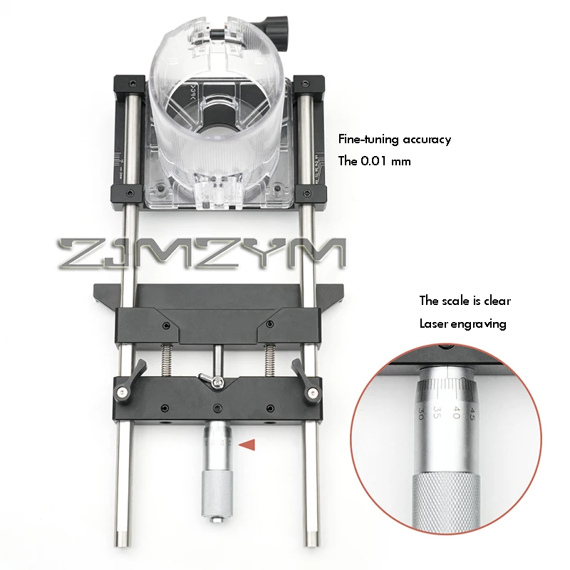آلة تشذيب الأعمال الخشبية دليل خطي السكك الحديدية سبائك الألومنيوم حافة التشذيب توجيه قاعدة أدوات فتحة الضبط ل 65 مللي متر الانتهازي #3