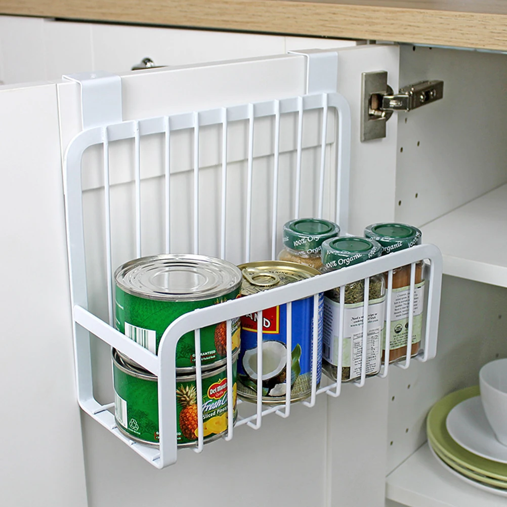

Over The Cabinet Door Basket Nail-Free Hanging Storage Organizer Holder For Kitchen Bathroom Condiments Strong Load-Bearing 5Kg