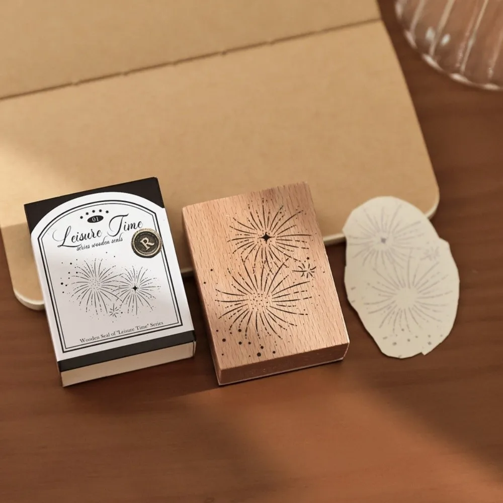 

New Vintage Wood Stamp Handmade DIY Wooden Stamp Charming Wooden Rubber Stamp Photo Album