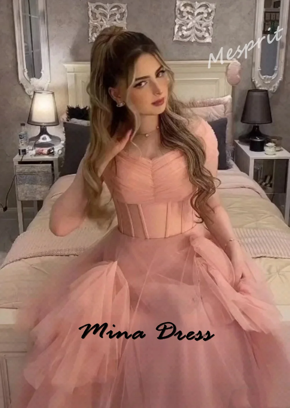 Mina Off the Shoulder Dresses for Special Events Sleeveless Elegant Woman Ceremony Dresses 2024 Stacked Woman Party Dress Es