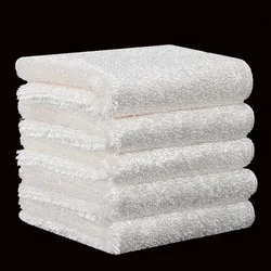 Natural Bamboo Fiber Thickened Cleaning Cloth, Kitchen Scouring Pad, White Dish Towel, Bathroom Rags, Dishcloth, 20 Pc