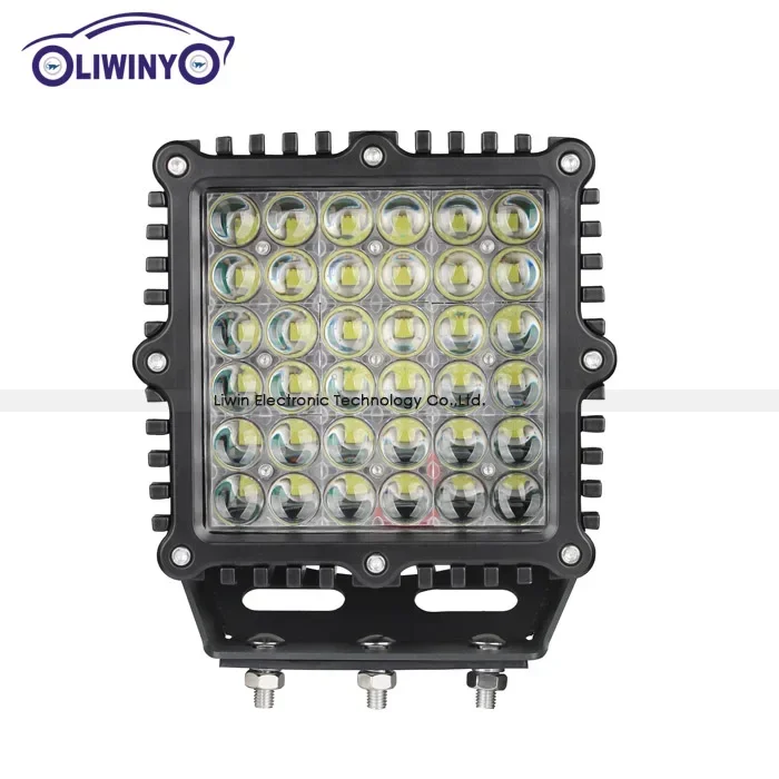 Liwiny 12V 24V Led Offroad Work Lamp 9inch Led Vehicle Work Light 360w Square Auto Lighting System Led Light Bar