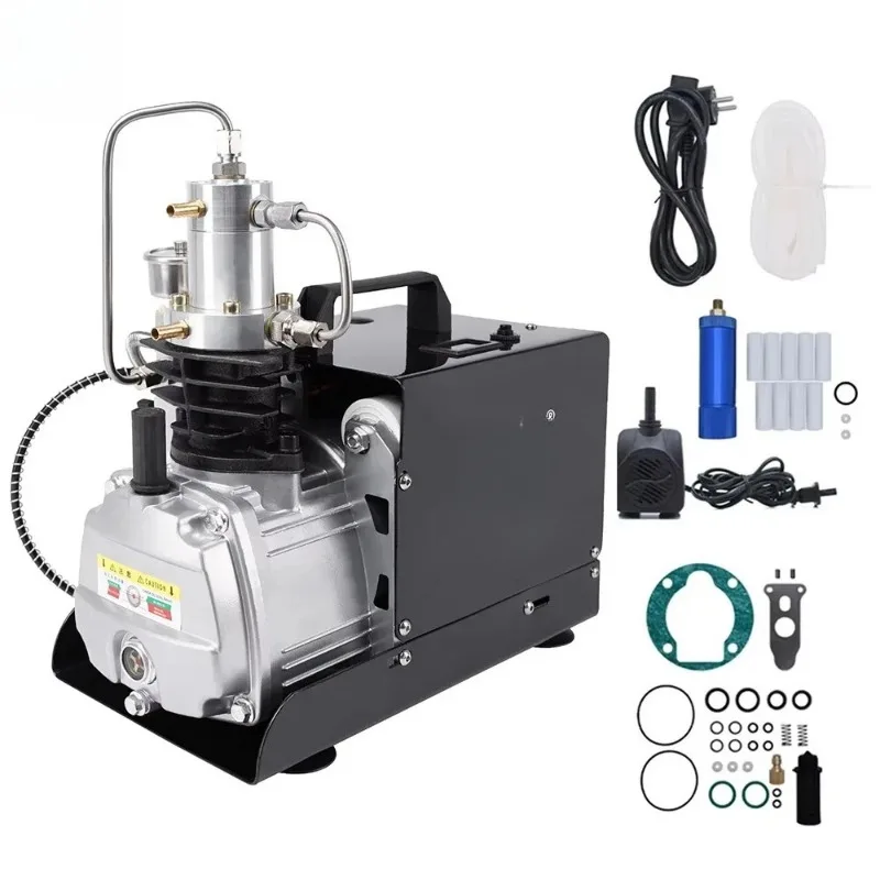 4500Psi 300Bar PCP Air Compressor 30Mpa High Pressure Air Compressor with Auto Stop for PCP Inflator Scuba Diving