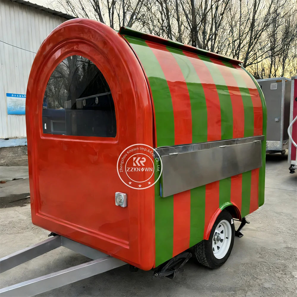

Mobile Food Trailer High Quality Coffee Pizza Hot Dog Cart Street Ice Cream Catering Trailer BBQ Food Truck With Kitchen