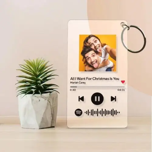 

Customized Spotify Code Plaque Keychain