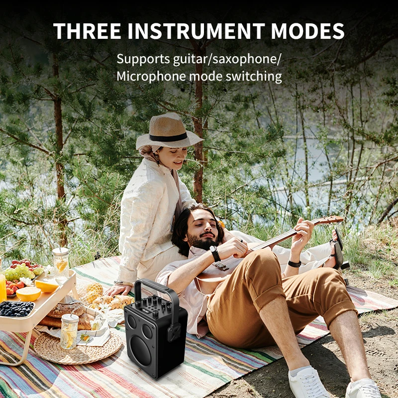 Melhor som portátil bt karaokê alto-falante baixo pesado microfone sem fio guitarra entrada microfone eco player home theater dc