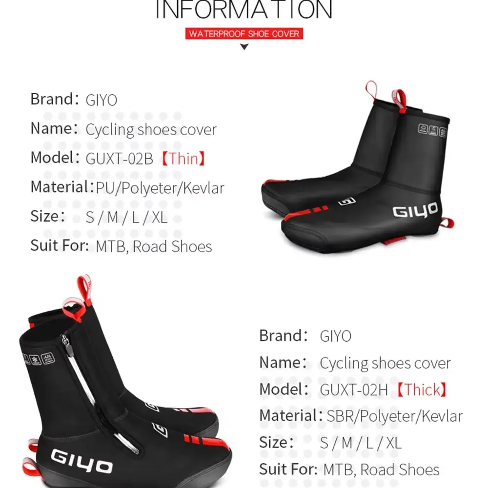 Waterproof Windproof Fleece Cycling Road bike Lock Shoes Covers Thermal Bicycle Overshoes Winter Road Bike Shoes Cover Protector