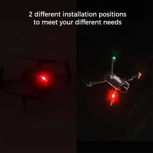 Imagen 2 del producto Luz de advertencia estroboscópica Universal, luces Led de emergencia para aviones recargables por Usb de 7 colores, lámpara estroboscópica nocturna para Dron para bicicleta