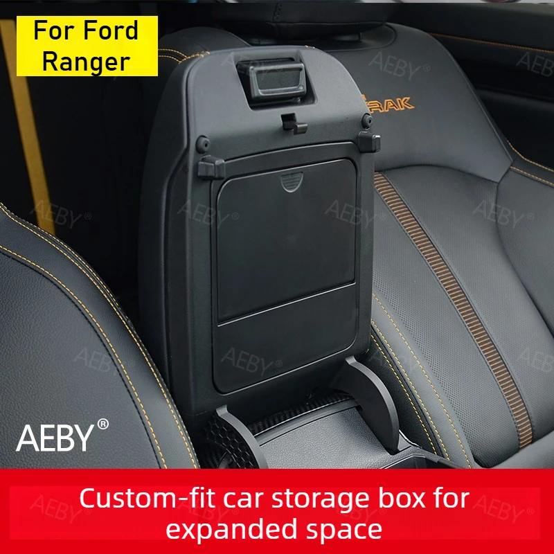 

For Ford Ranger 2022-2026 Center console tray armrest storage box,Hidden compartment divider non-slip,Car interior accessories
