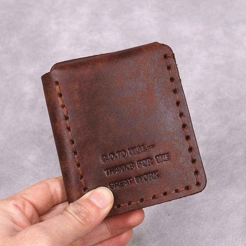 100% Genuine Leather The Secret Life Of Walter Mitty Wallet For Men Vintage Handmade Cowhide Trifold Wallet Short Male Man Purse