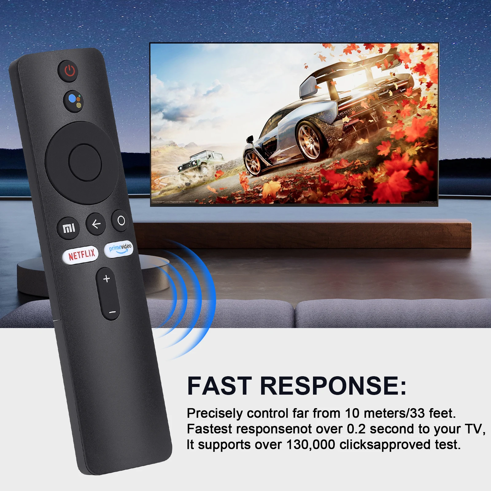 Xmrm-006 Voice Remote Control Compatible with Xiaomi Mi Tv Stick Box S/4S/4K Mdz-22-Ab Mdz-24-Aa with Netflix & Primevideo Butt image 5