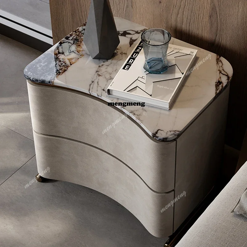 

Luxury Classic Nightstands Wooden Walnut Storage Design Unique Nightstands Modern Bed Room Drawers Mesa De Noche Bedside Cabinet