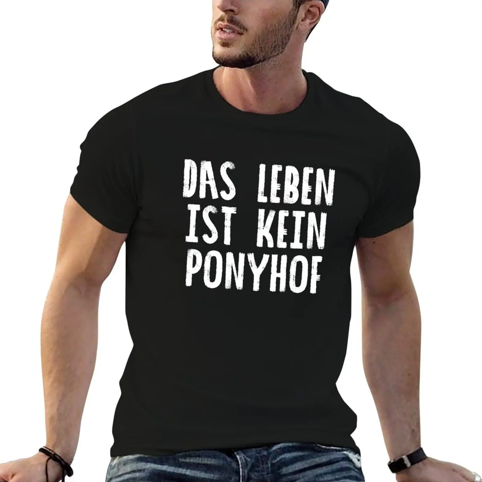 Das Leben Ist Kein Ponyhof T-Shirt sublime vintage clothes blue archive anime shirts men