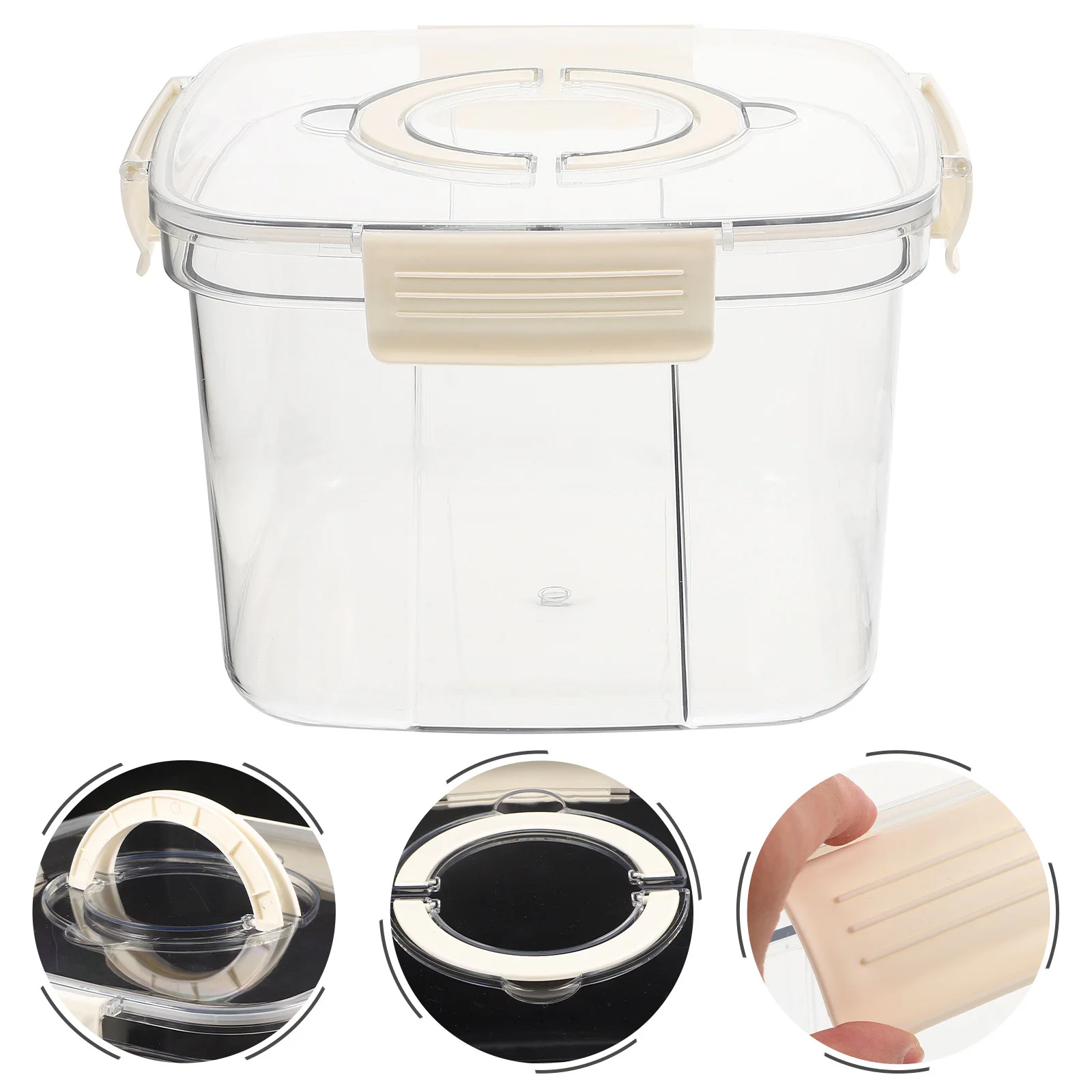 

Large Airtight Rice Container Food Grade Rice Storage Bucket for Grains Beans Cereal Kitchen Use Flour Storage Container