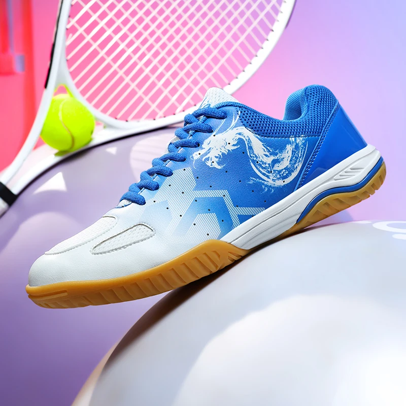 

Chinese Dragon Printed Badminton Shoes Table Tennis Shoes Volleyball Sports Sneakers Trainers Training Anti-Slip Durable